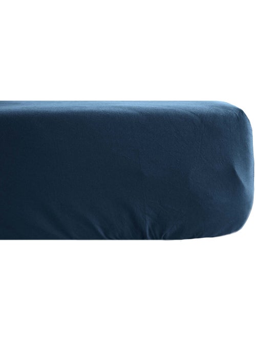 Drap housse uni percale de coton MANOIR Bonnet de 35 cm - Kiabi