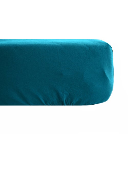 Drap housse uni percale de coton MANOIR Bonnet de 35 cm - Kiabi