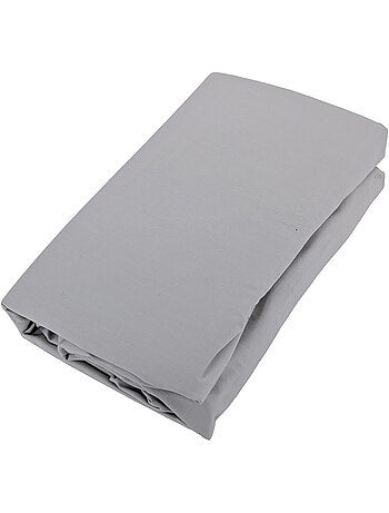 Drap housse uni percale de coton MANOIR Bonnet de 35 cm
