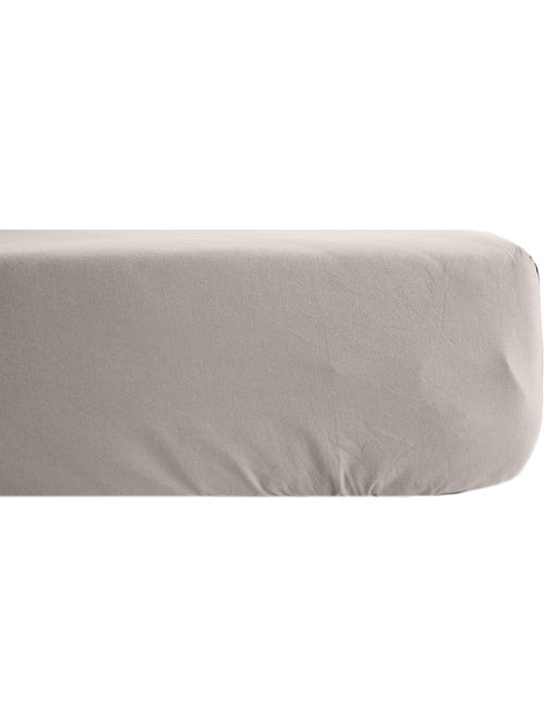 Drap housse uni percale de coton MANOIR Bonnet de 35 cm - Kiabi