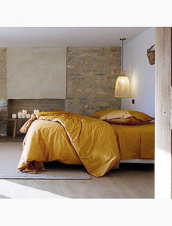 Drap housse uni percale de coton MANOIR Bonnet de 35 cm