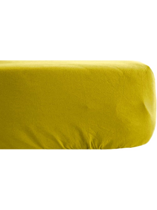 Drap housse uni percale de coton MANOIR Bonnet de 35 cm - Kiabi