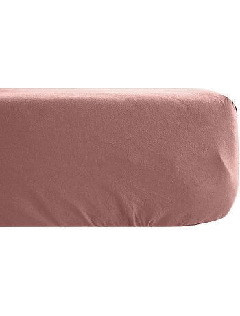 Drap housse uni percale de coton MANOIR Bonnet de 35 cm