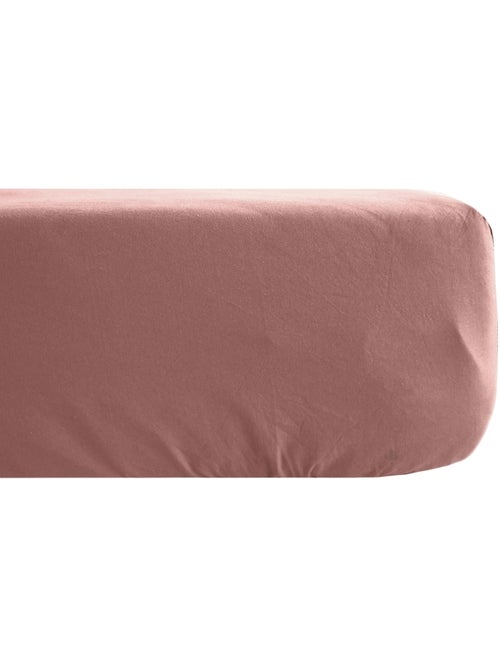 Drap housse uni percale de coton MANOIR Bonnet de 35 cm - Kiabi