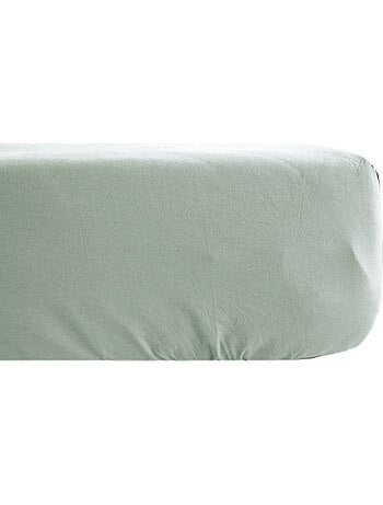 Drap housse uni percale de coton MANOIR Bonnet de 35 cm
