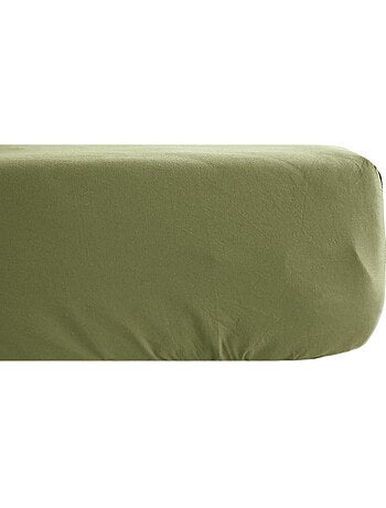 Drap housse uni percale de coton MANOIR Bonnet de 35 cm