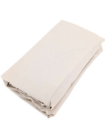 Drap housse uni percale de coton MANOIR Bonnet de 40 cm