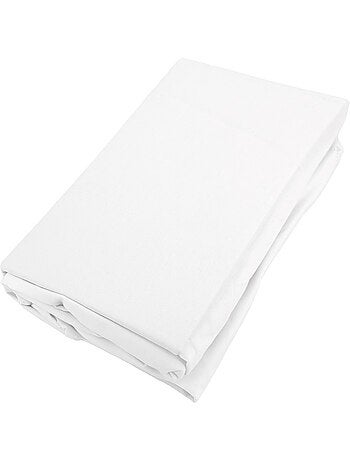Drap housse uni percale de coton MANOIR Bonnet de 40 cm