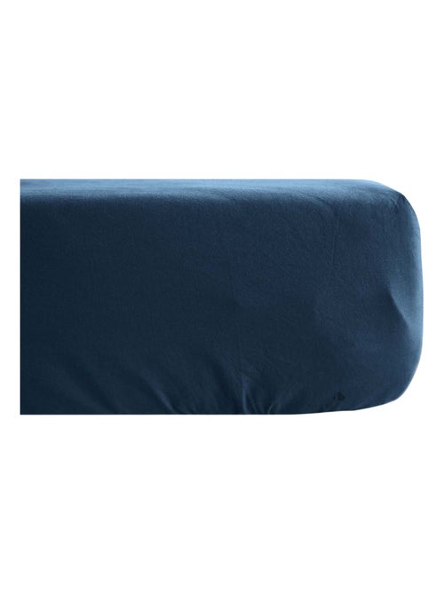 Drap housse uni percale de coton MANOIR Bonnet de 40 cm - Kiabi