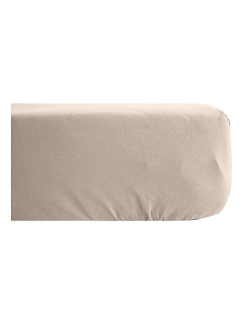 Drap housse uni percale de coton MANOIR Bonnet de 40 cm - Kiabi