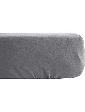 Drap housse uni percale de coton MANOIR Bonnet de 40 cm