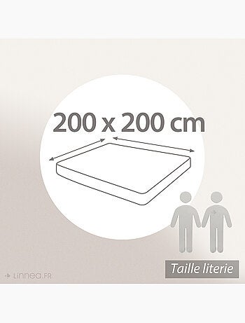 Drap housse uni percale de coton MANOIR Bonnet de 40 cm