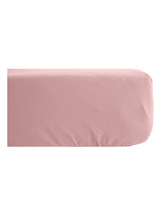 Drap housse uni percale de coton MANOIR Bonnet de 40 cm