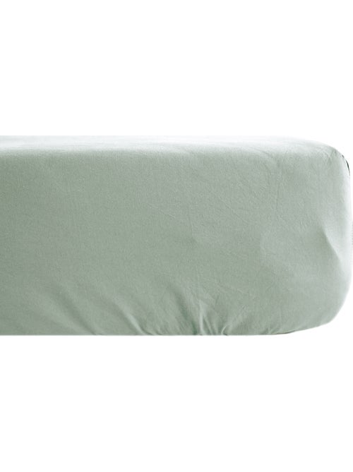 Drap housse uni percale de coton MANOIR Bonnet de 40 cm - Kiabi