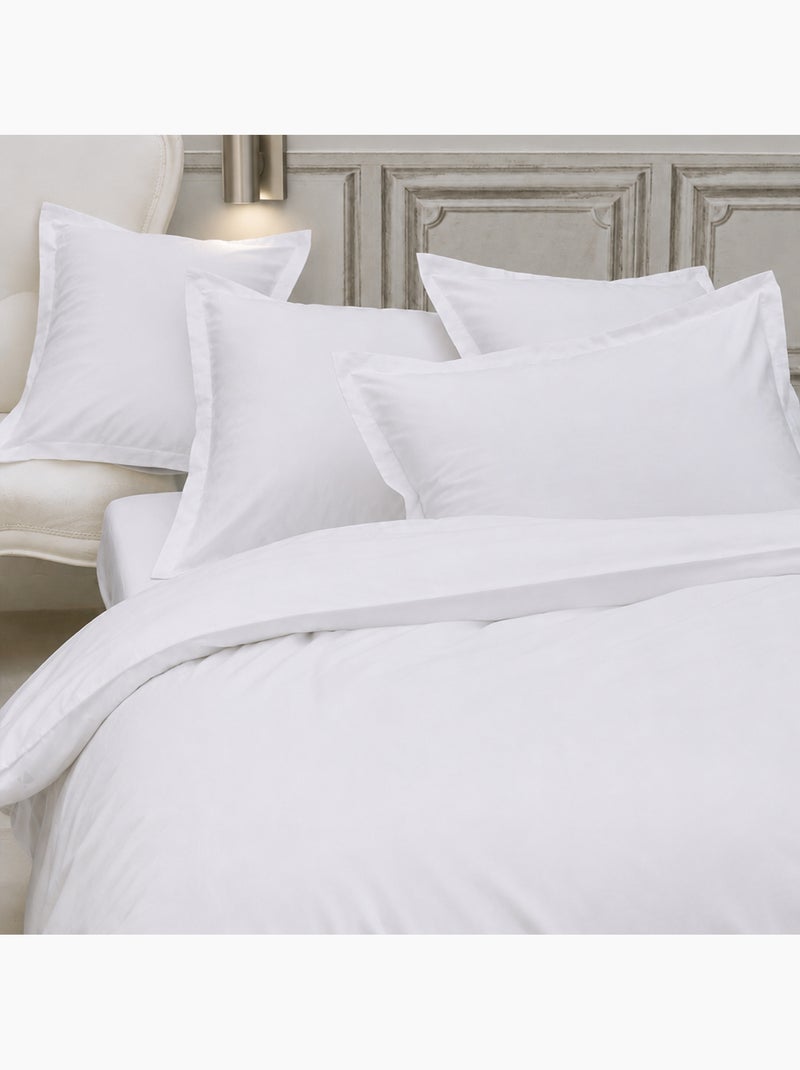 Drap housse uni percale PRIMO Bonnet de 50 cm Blanc - Kiabi