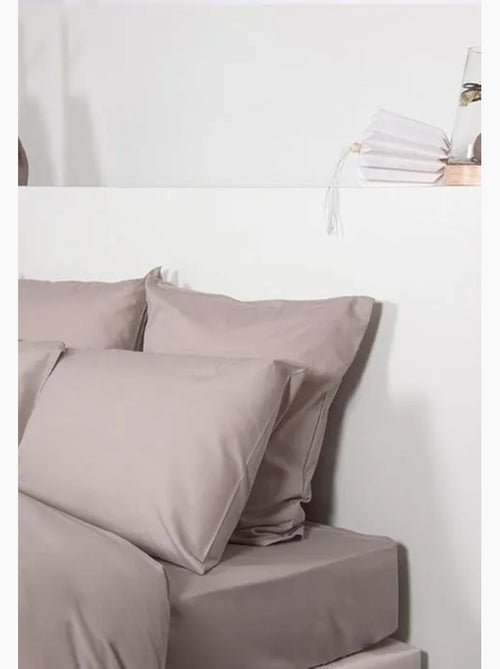 Drap housse uni polycoton 160x200 cm taupe - Kiabi Drap housse uni polycoton 160x200 cm taupe - Kiabi