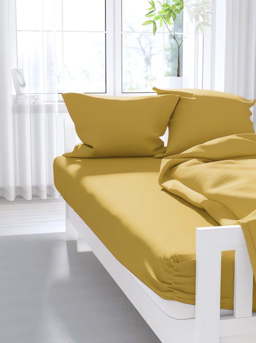 Drap housse uni ZZZ en polycoton - Kiabi