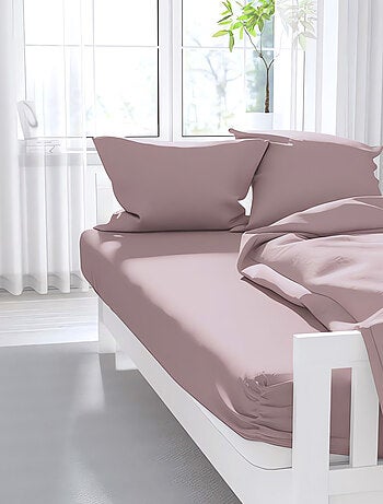 Drap housse uni ZZZ en polycoton