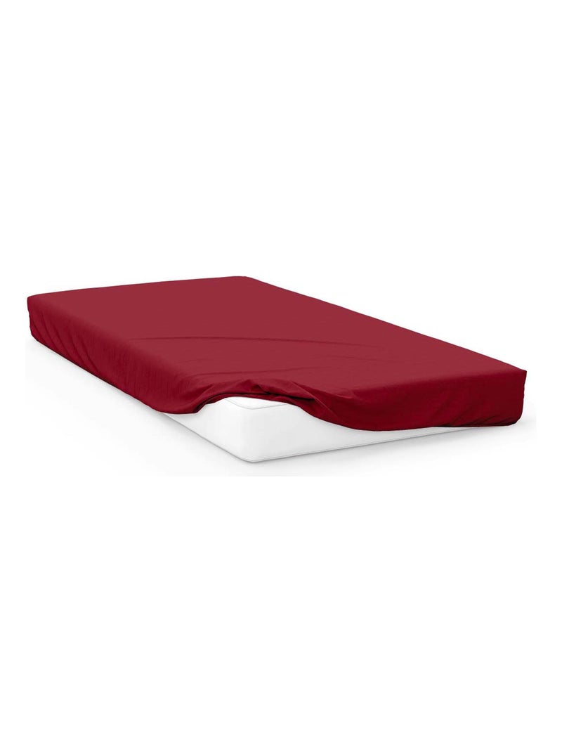 Drap housse uni ZZZ Rouge - Kiabi