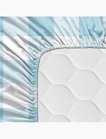 Drap-housse Vichy "Happyfriday