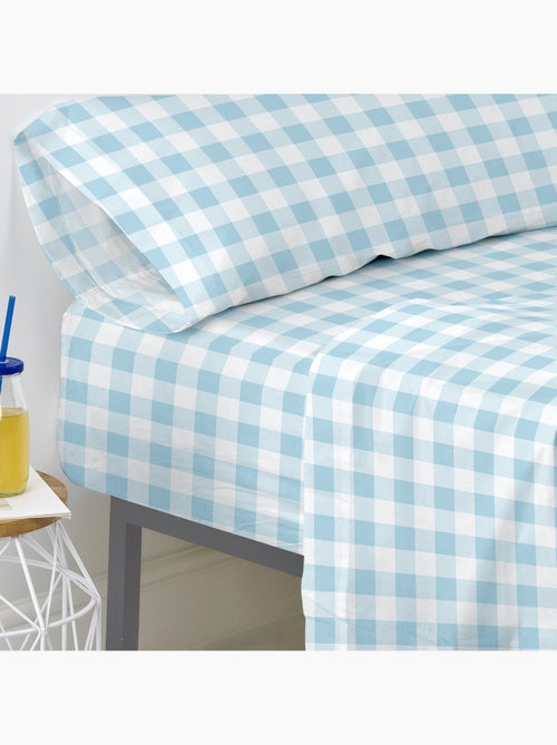 Drap-housse Vichy "Happyfriday" - Kiabi