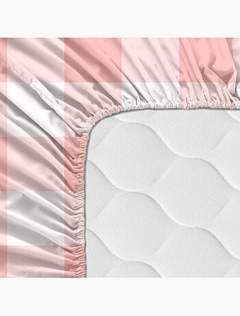 Drap-housse Vichy "Happyfriday