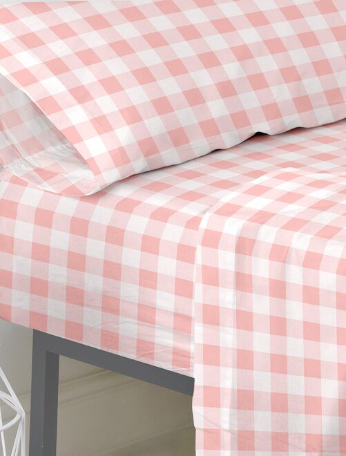 Drap plat uni - rose - Kiabi - 13.00€