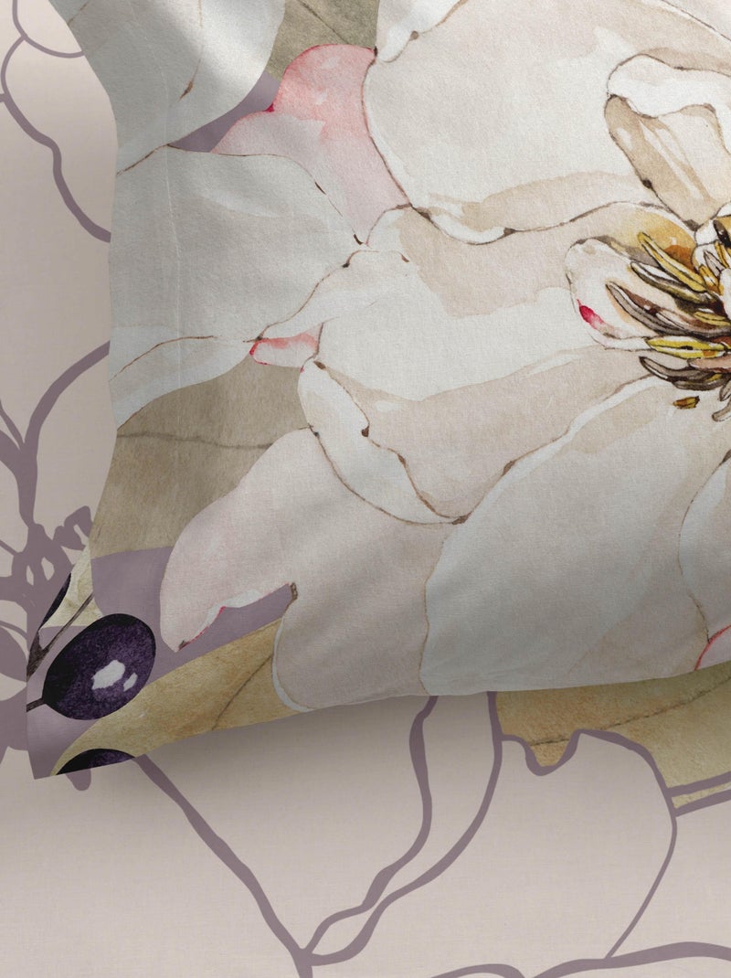 Drap-housse White peonies "Happyfriday" Blanc - Kiabi