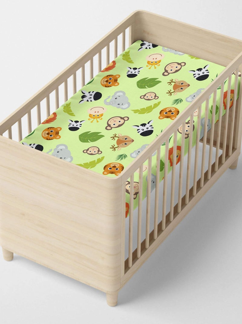 Drap-housse Wild Lit Bébé "Happyfriday" Blanc - Kiabi