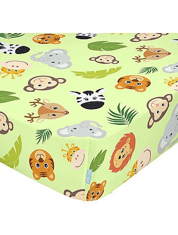Drap-housse wild lit bébé "happyfriday