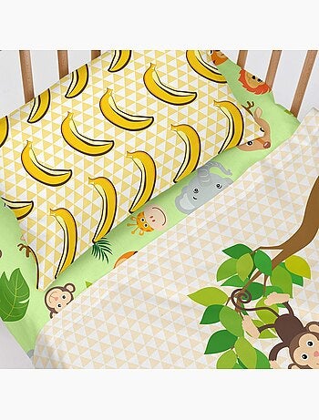 Drap-housse wild lit bébé "happyfriday