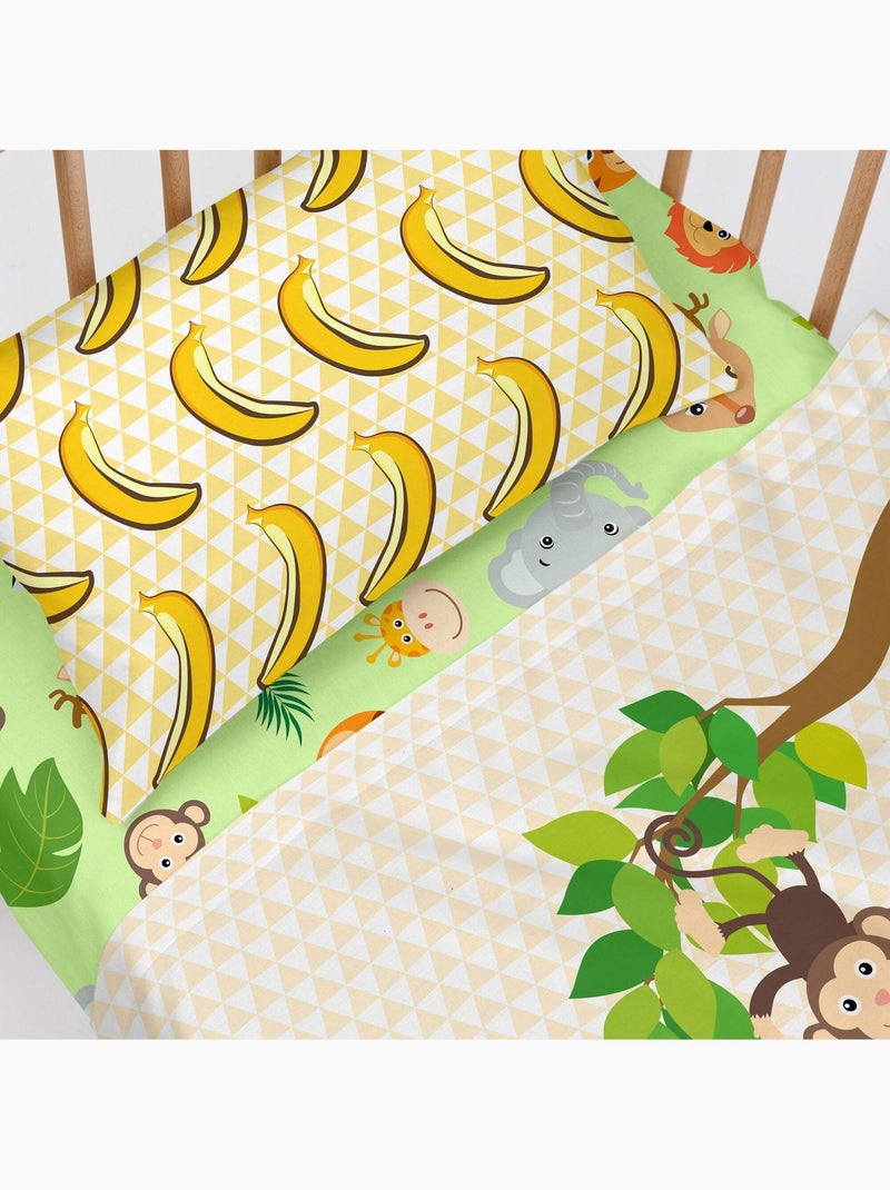 Drap-housse wild lit bébé "happyfriday" Multicolore - Kiabi