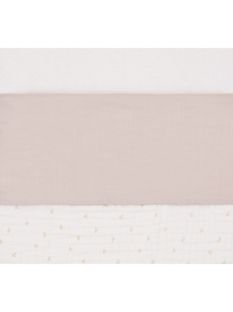 Drap lit enfant Slub en coton Beige - Kiabi