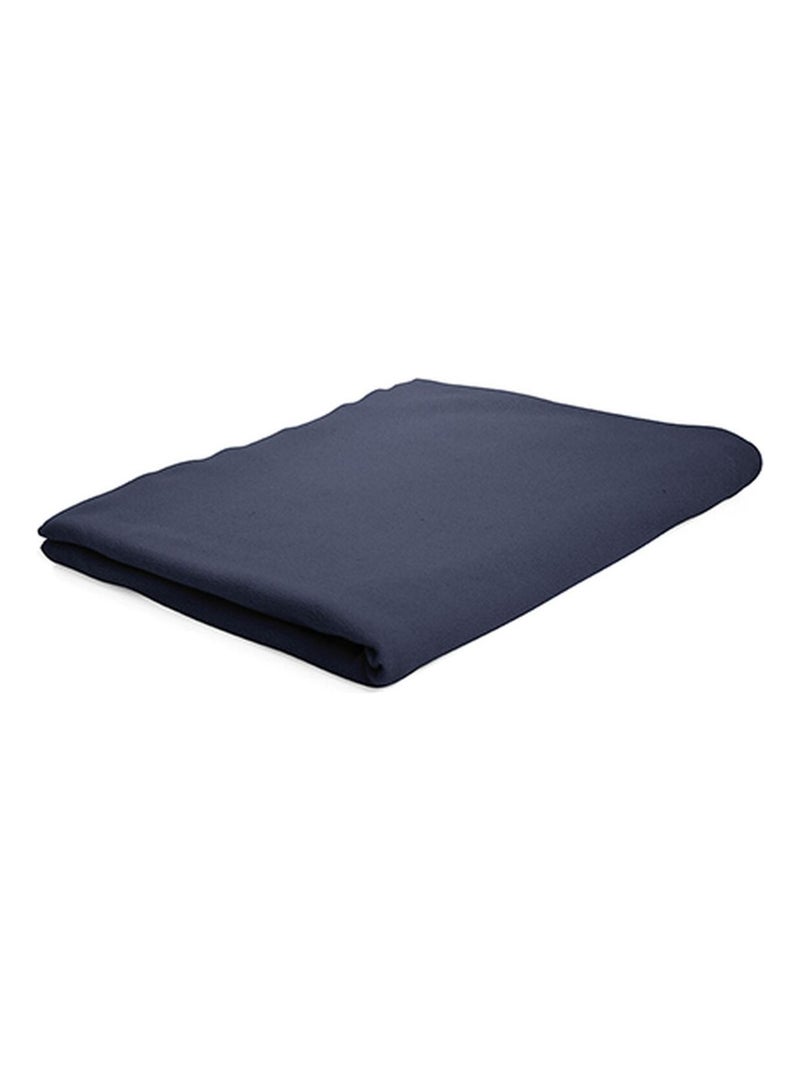 Drap plat - 100% coton 57 fils - 180 x 290 cm Bleu foncé - Kiabi