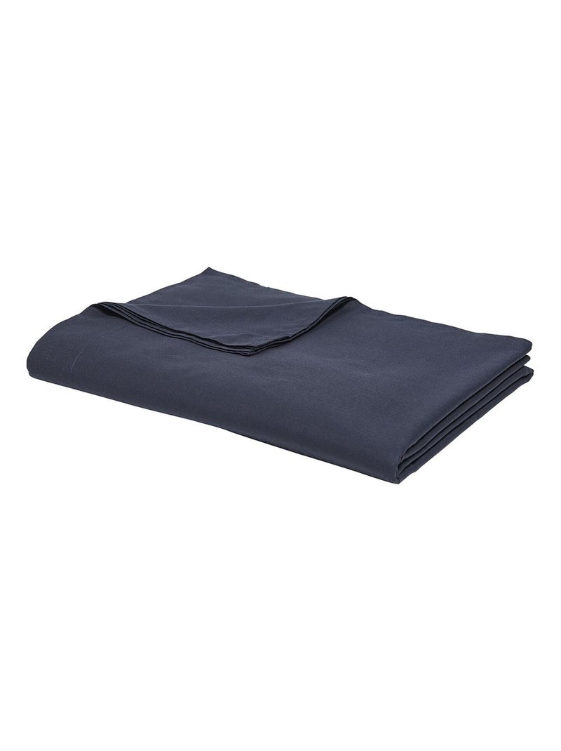 Drap plat - 100% coton BIO Bleu foncé - Kiabi