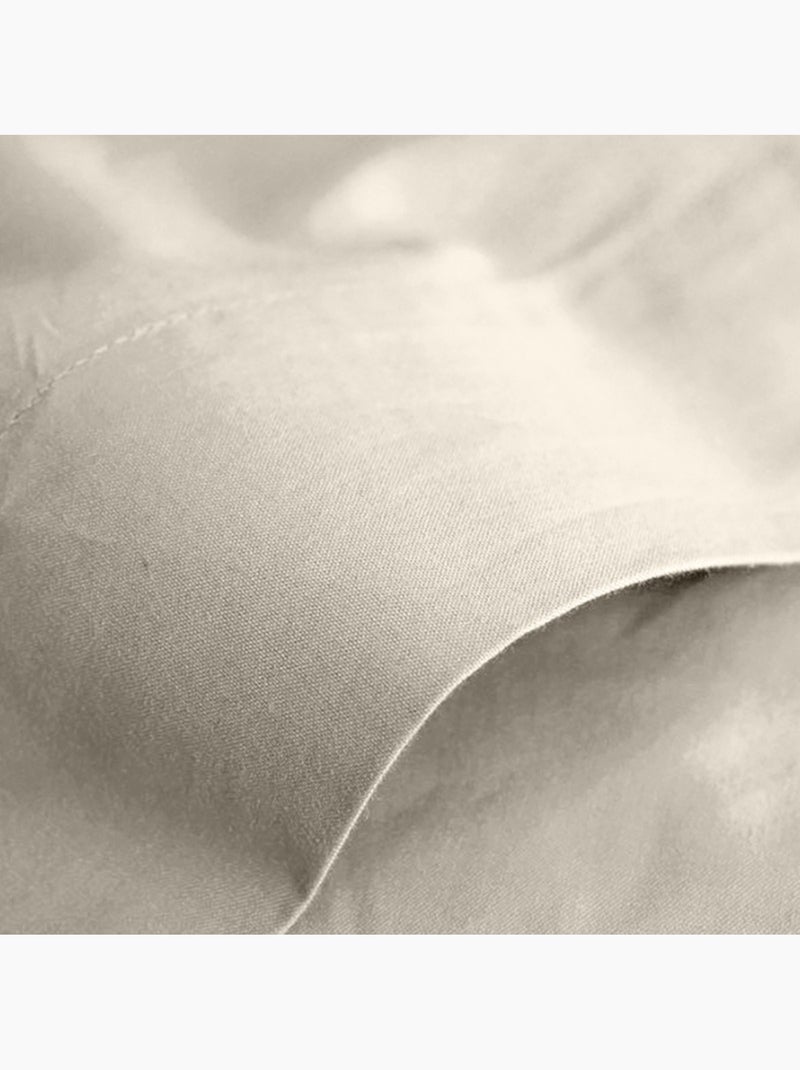 Drap plat - Coton Pur - 100 % Coton 57 Fils/cm² Beige sable - Kiabi