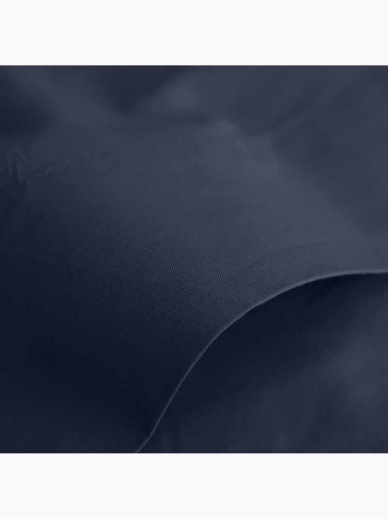 Drap plat - Coton Pur - 100 % Coton 57 Fils/cm² Bleu nuit - Kiabi