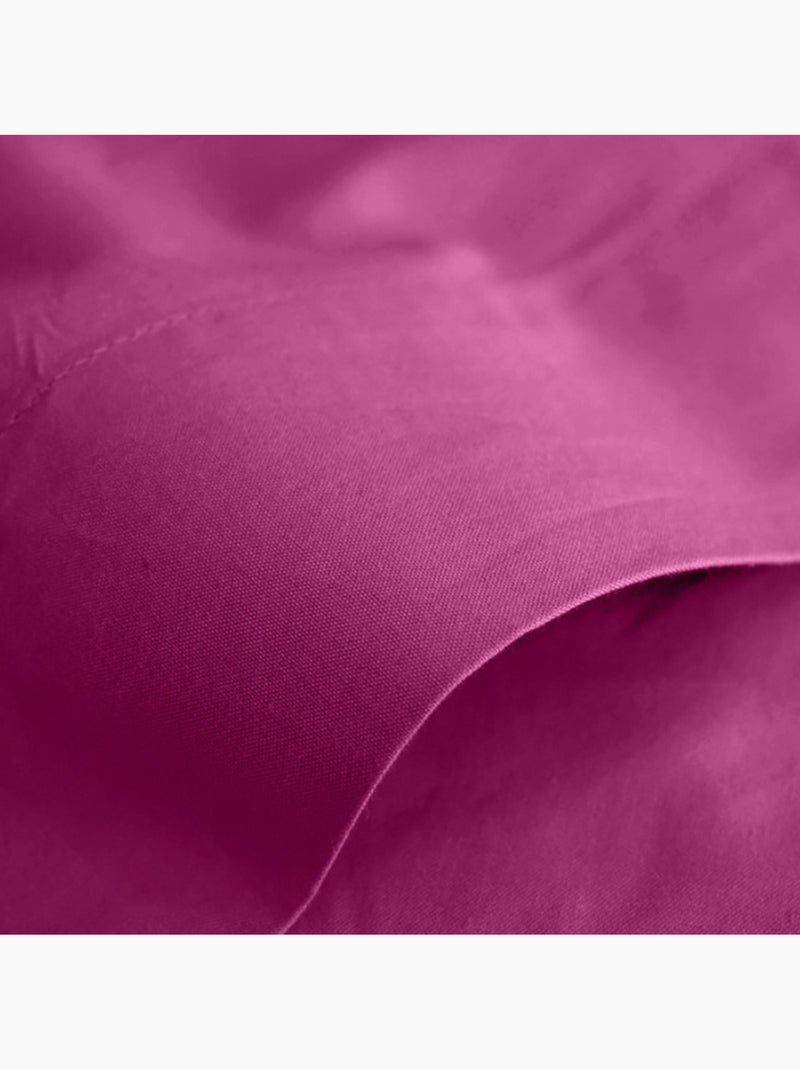 Drap plat - Coton Pur - 100 % Coton 57 Fils/cm² Magenta - Kiabi