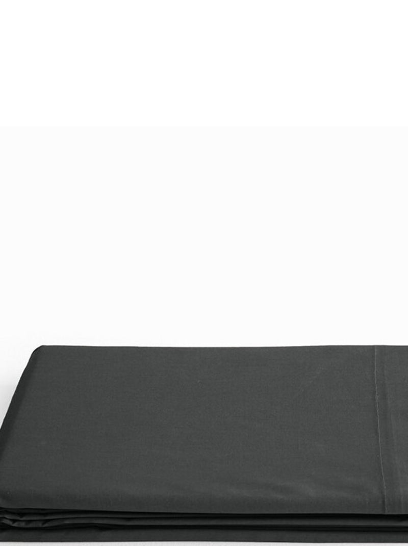 Drap plat - Coton Pur - 100 % Coton 57 Fils/cm² Noir - Kiabi