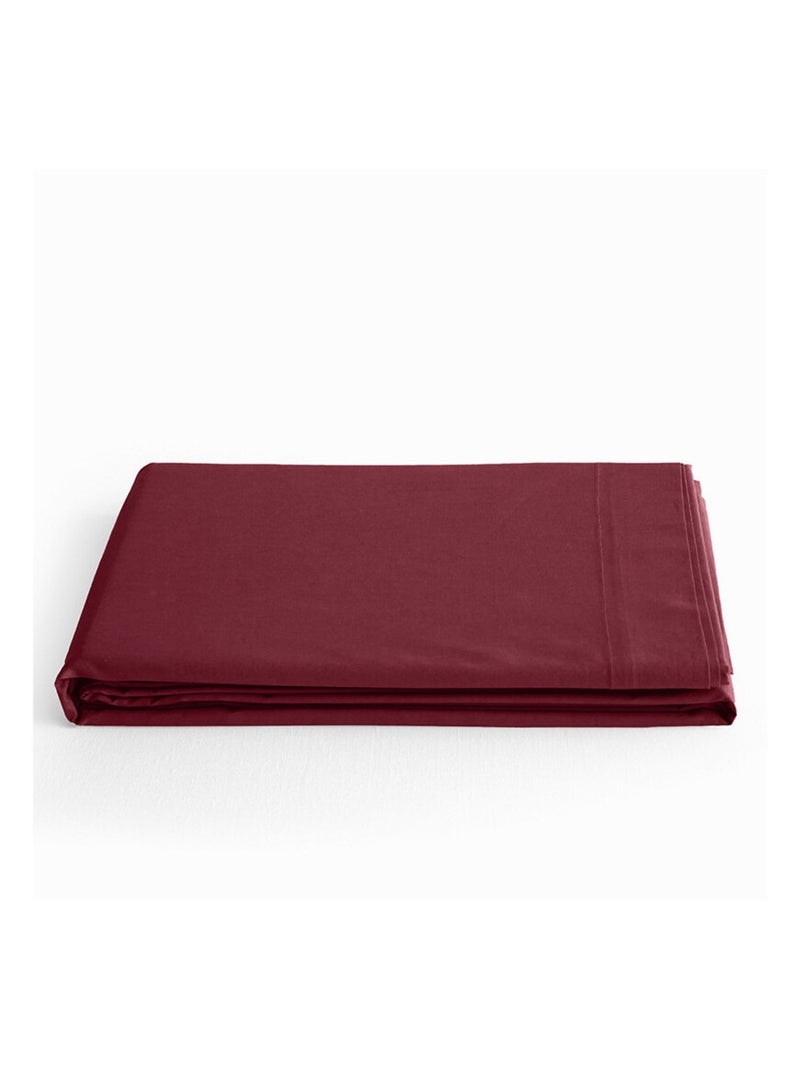Drap plat - Coton Pur - 100 % Coton 57 Fils/cm² Rouge - Kiabi