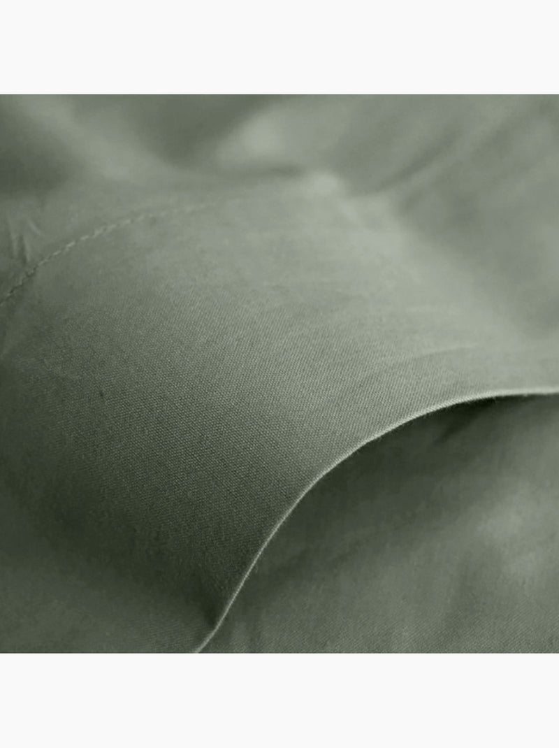 Drap plat - Coton Pur - 100 % Coton 57 Fils/cm² Vert chèvrefeuille - Kiabi