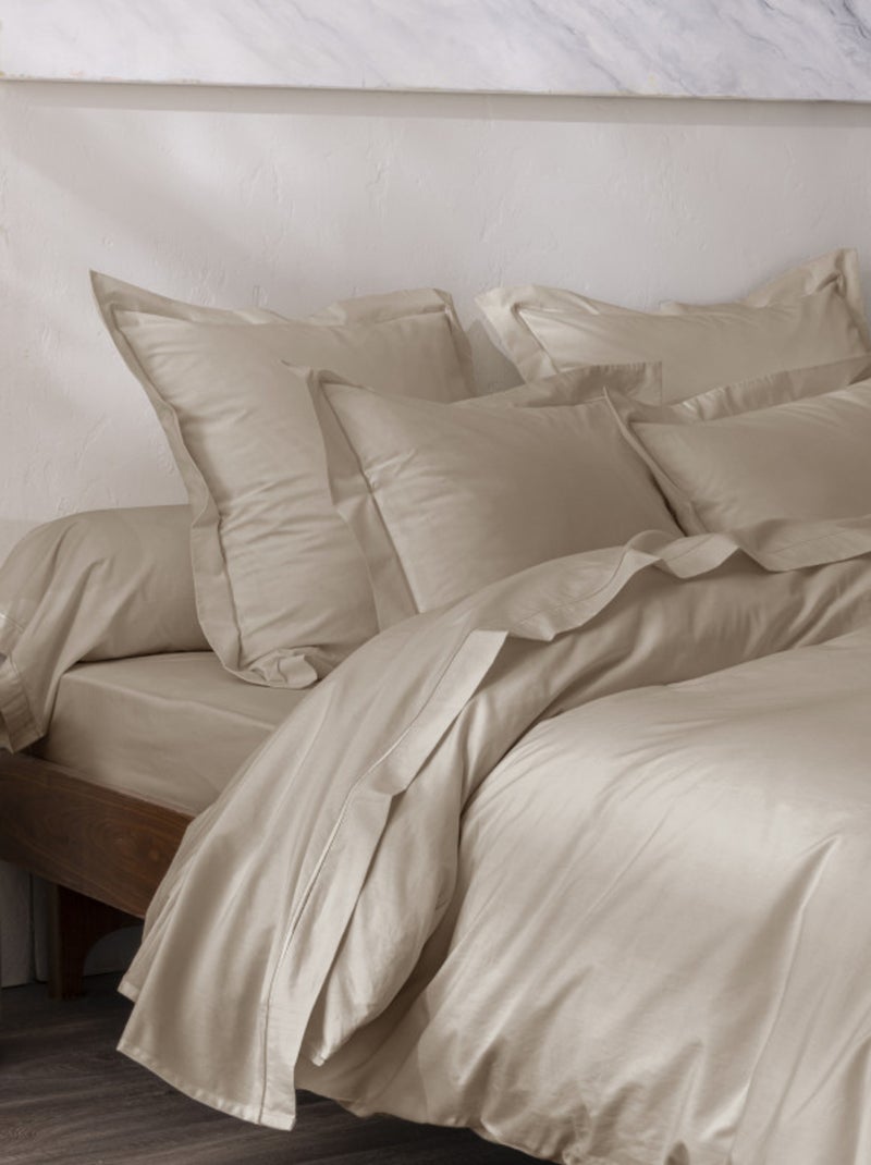 Drap plat - Coton Pur - 100% Percale de coton peigné Beige - Kiabi