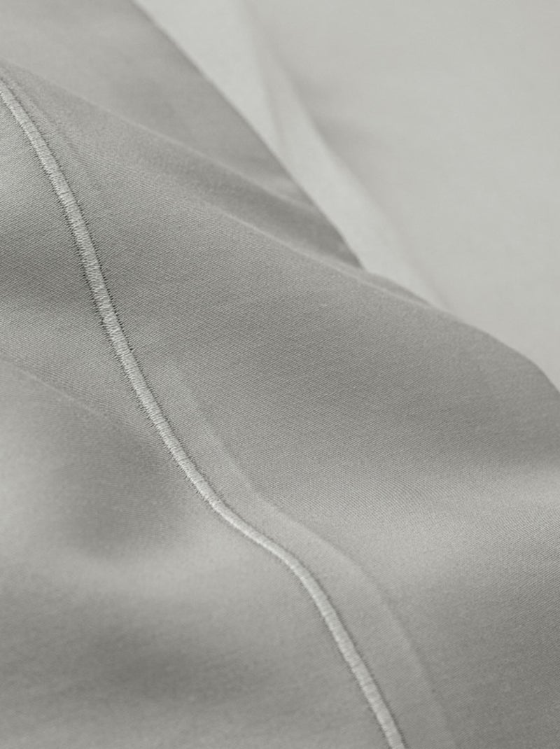 Drap plat - Coton Pur - 100% Percale de coton peigné Gris - Kiabi