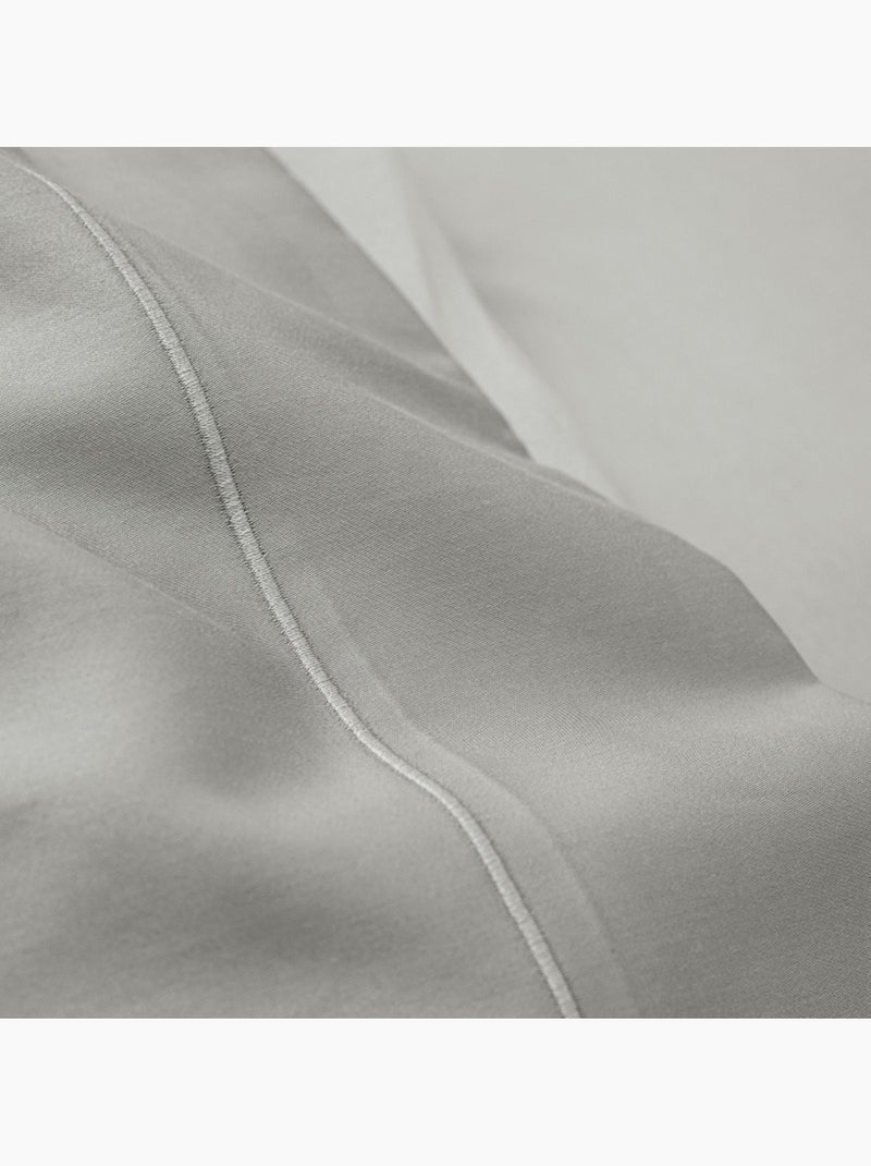 Drap plat - Coton Pur - 100% Percale de coton peigné Gris perle - Kiabi