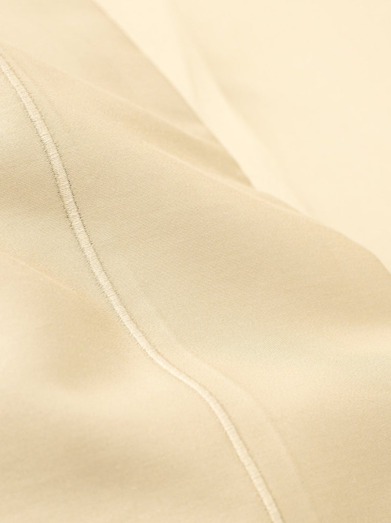Drap plat - Coton Pur - 100% Percale de coton peigné Ivoire - Kiabi