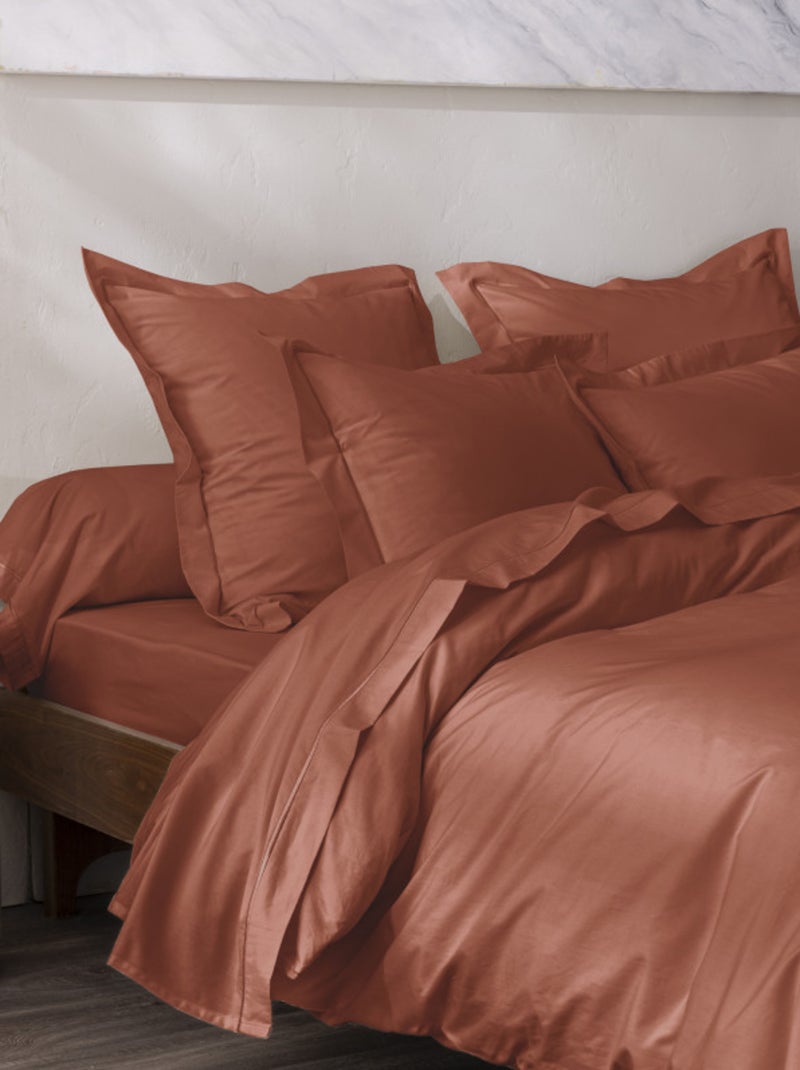Drap plat - Coton Pur - 100% Percale de coton peigné Terracotta - Kiabi