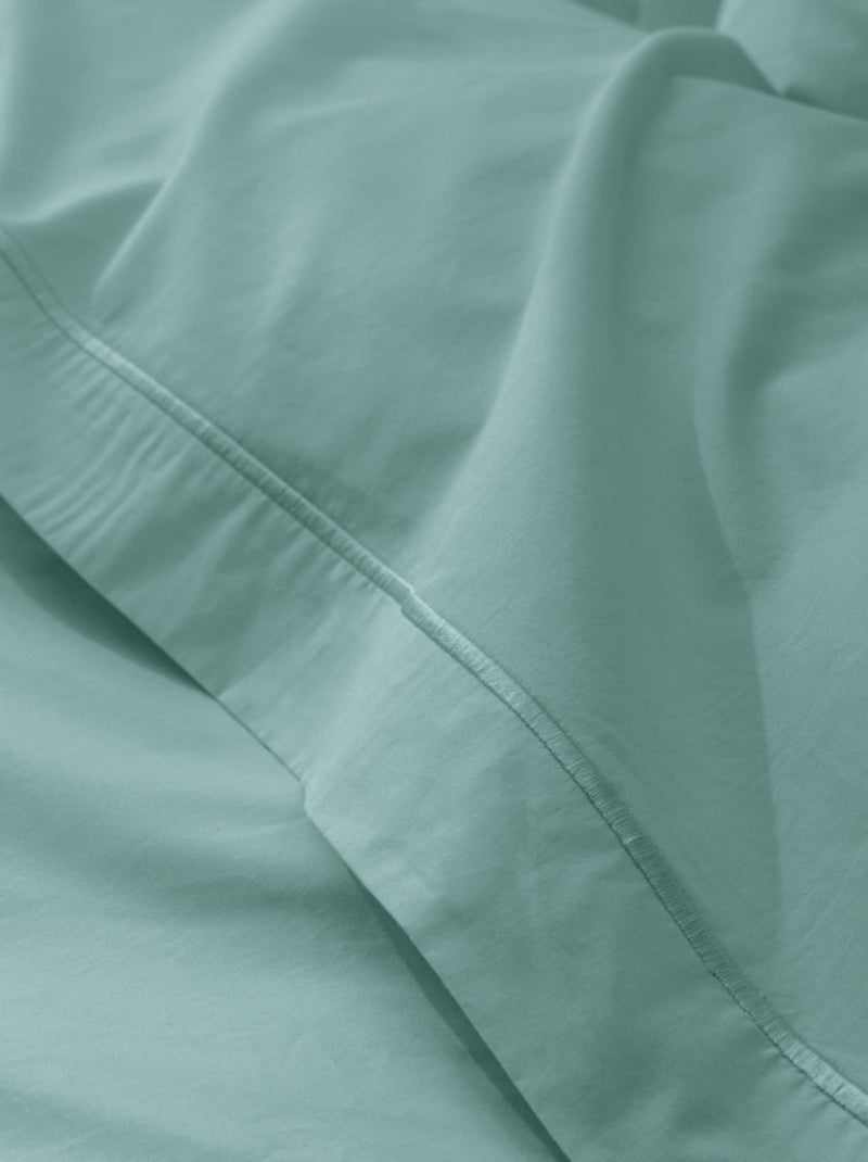 Drap plat - Coton Pur - 100% Percale de coton peigné Vert clair - Kiabi