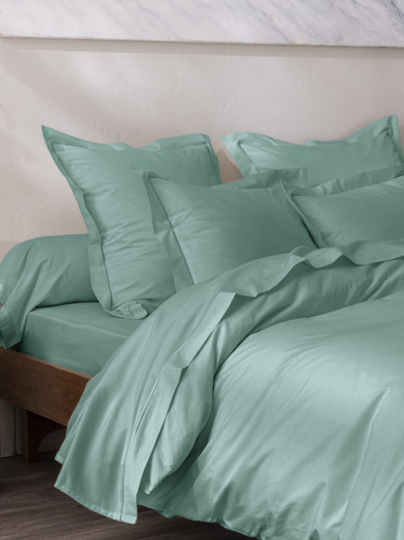 Drap plat - Coton Pur - 100% Percale de coton peigné Vert clair - Kiabi