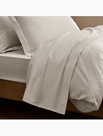Drap plat - Coton Pur - 100% Satin de coton Peigné" / 120 fils/cm²
