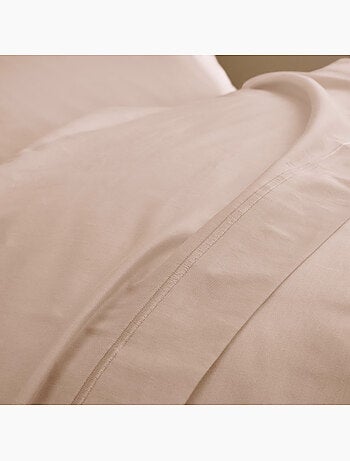 Drap plat - Coton Pur - 100% Satin de coton Peigné" / 120 fils/cm²